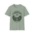 Cosmic Campfire Society T-Shirt — UFO & Forest Vintage Graphic Tee