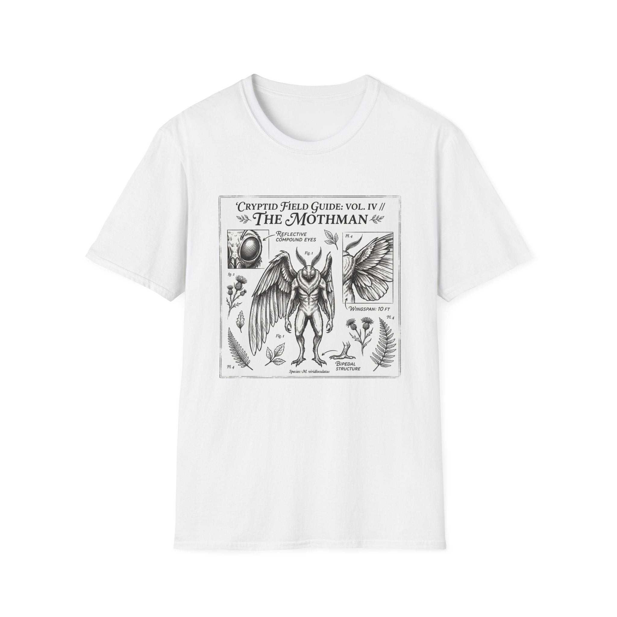 Mothman Cryptid Field Guide T-Shirt