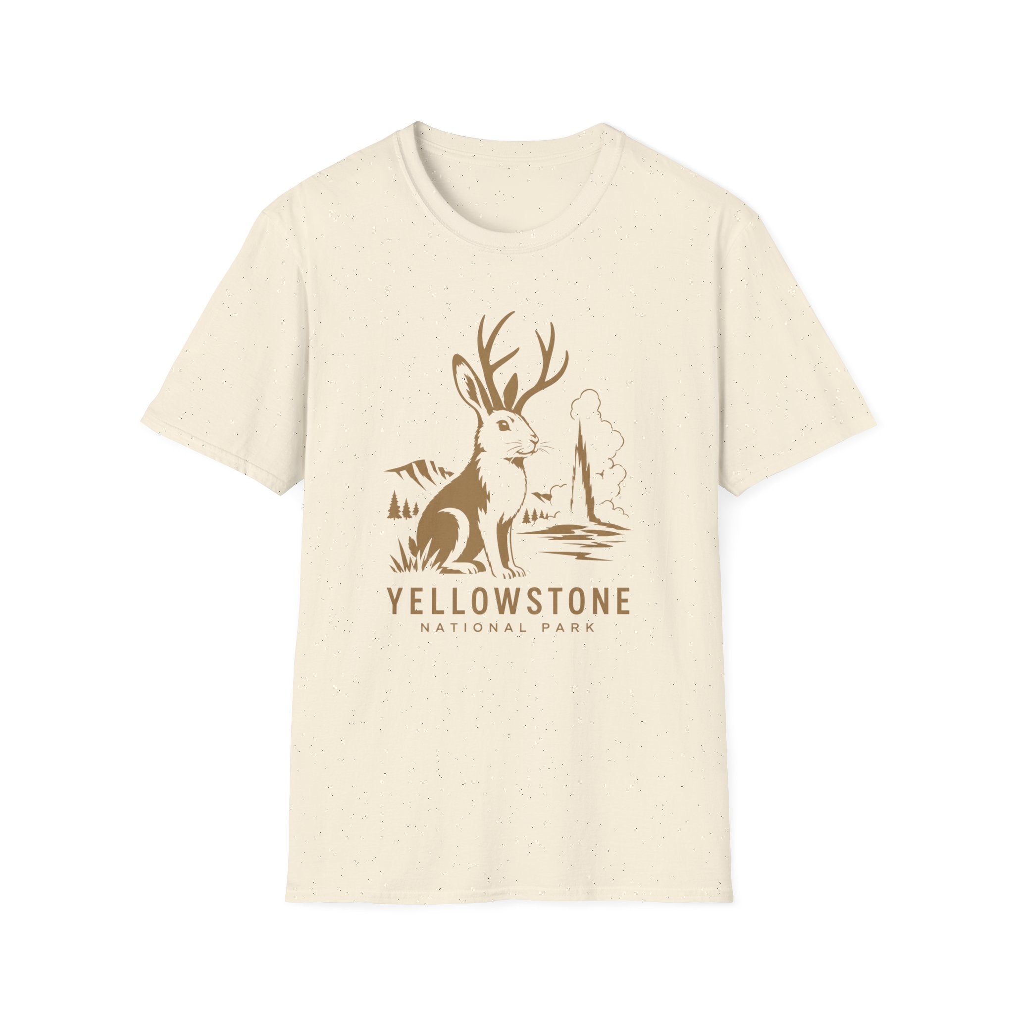 Yellowstone Jackalope T-Shirt — Rustic National Park Wildlife Tee