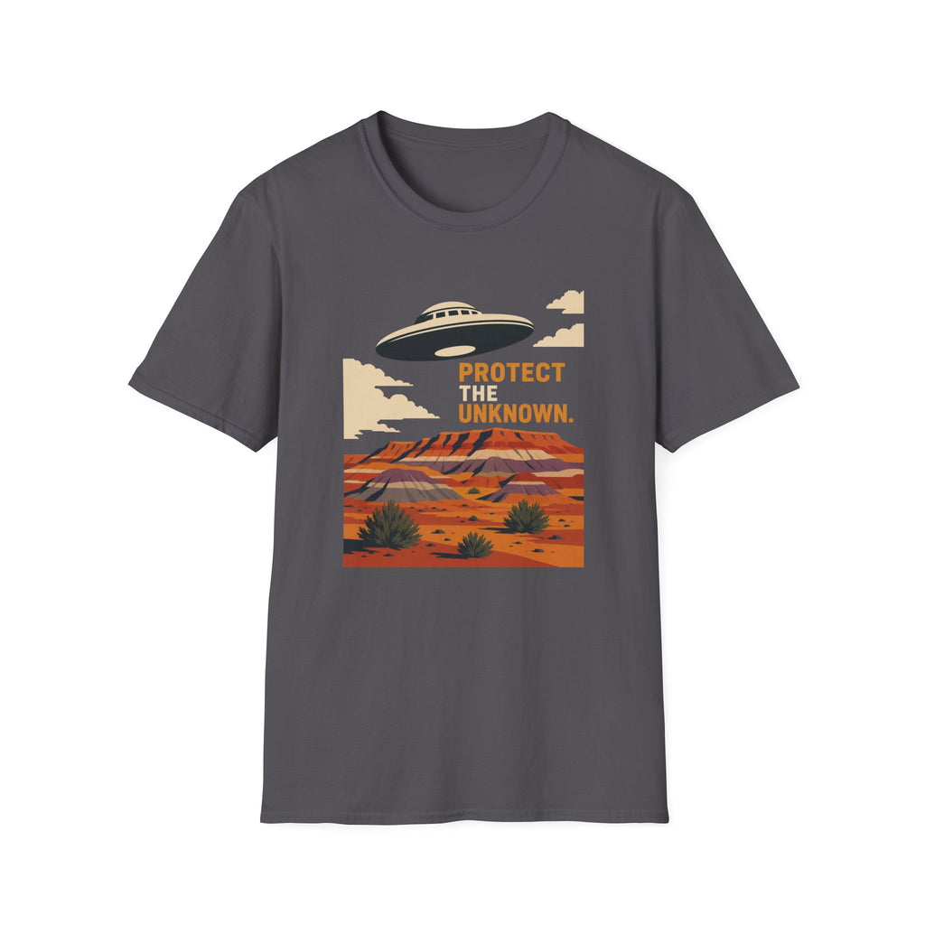 Protect the Unknown UFO T-Shirt — Retro Desert Alien Graphic Tee