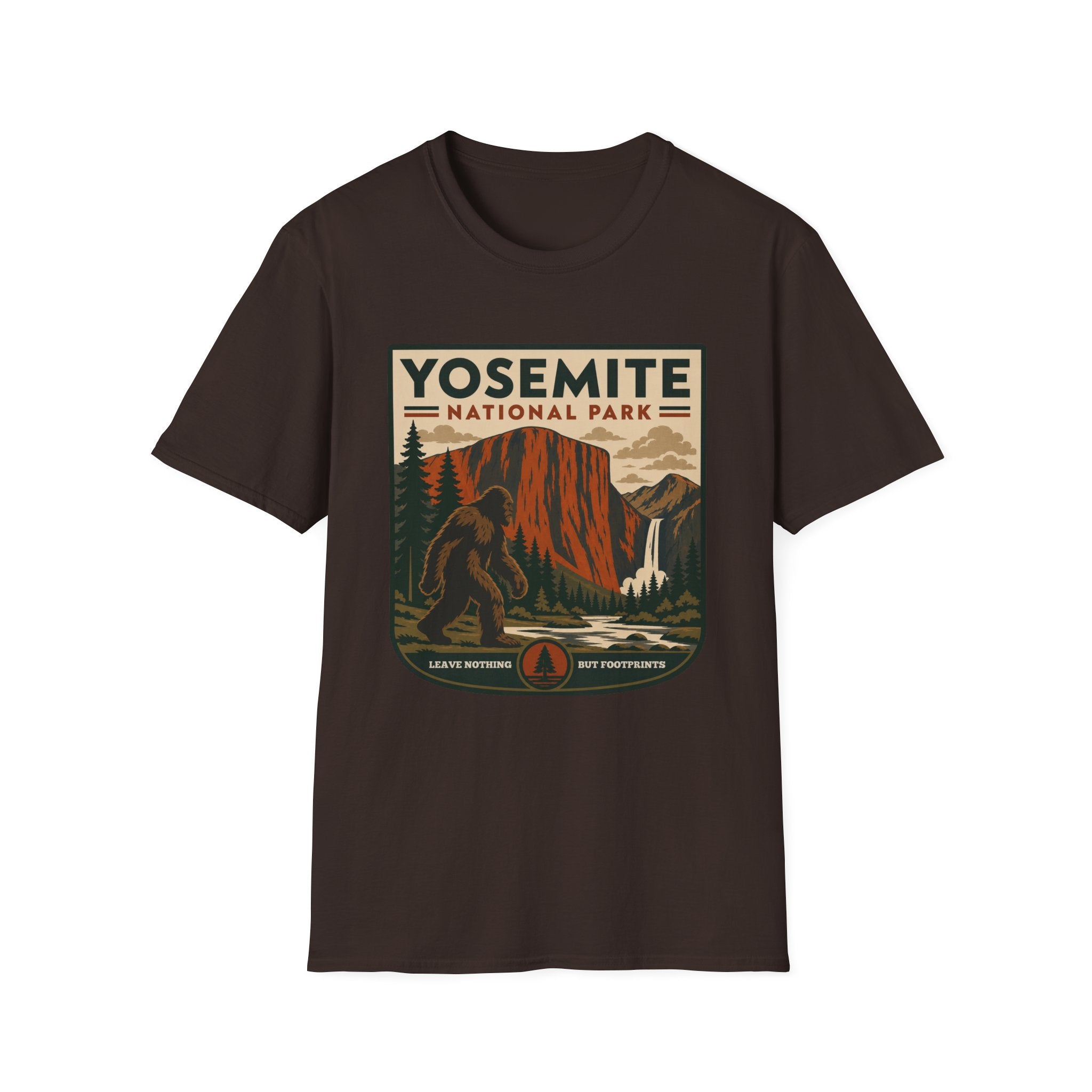 Yosemite Bigfoot National Park Graphic T-Shirt — Vintage El Capitan Nature Tee