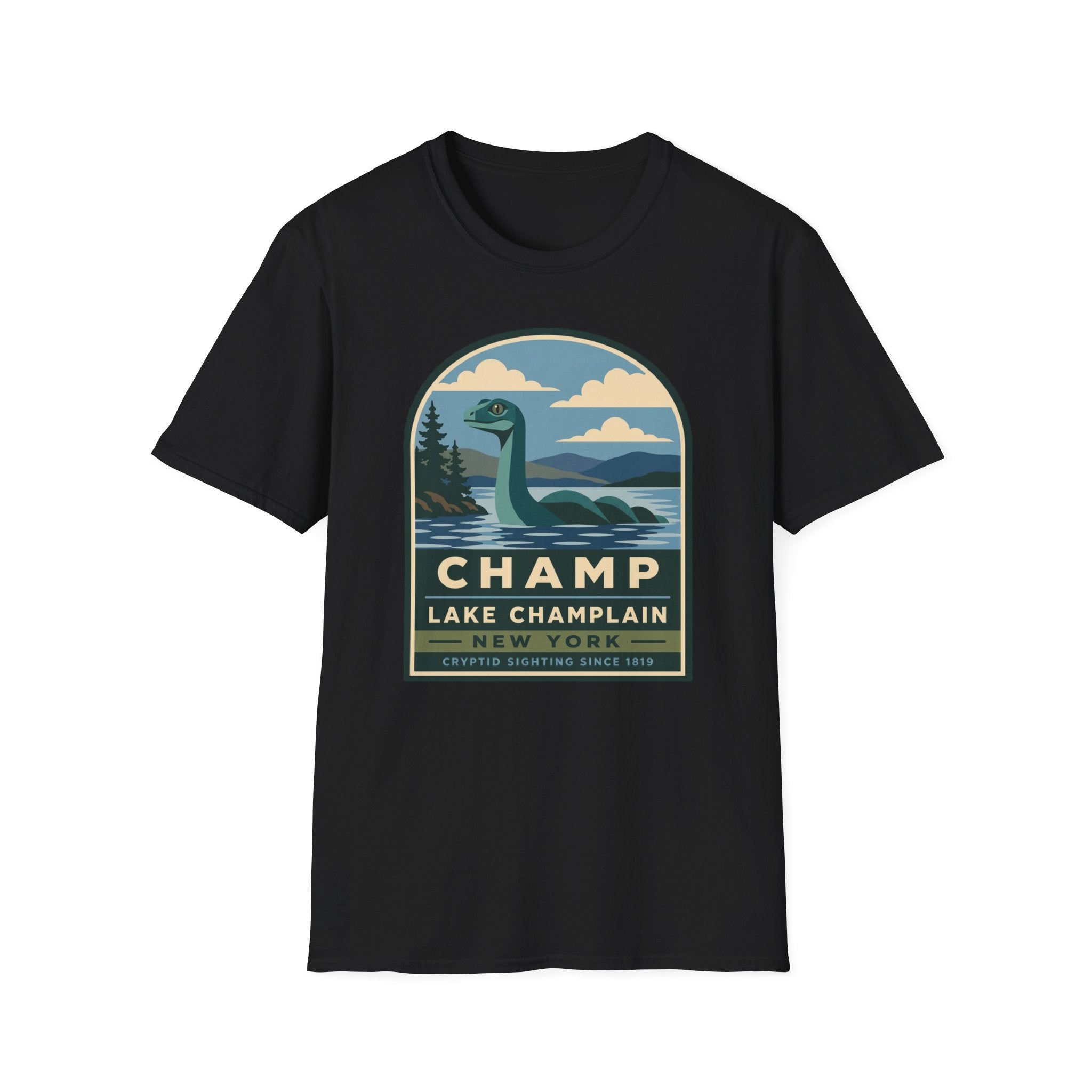 Lake Champlain Champ T-Shirt — Loch Ness-Style Monster Retro Tee