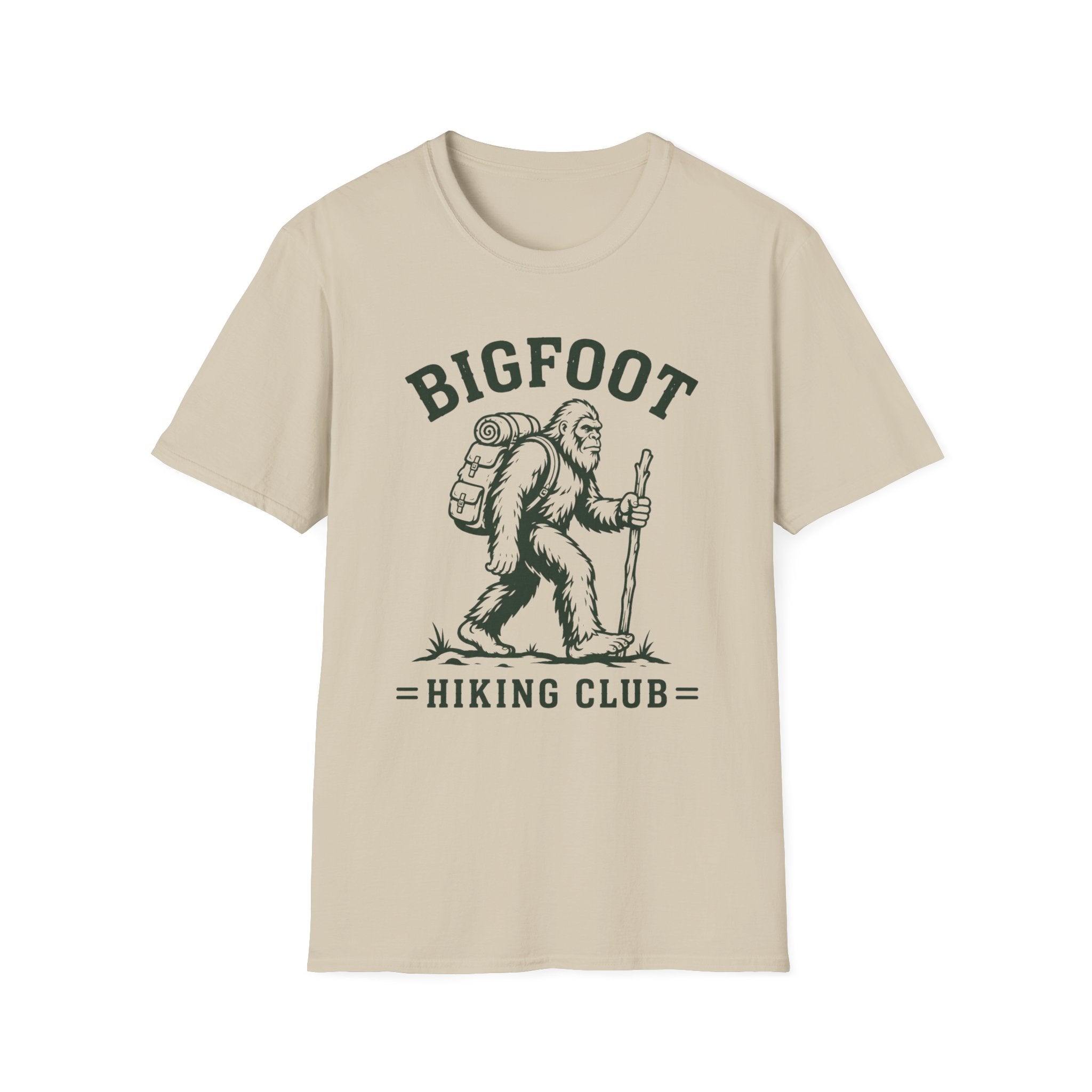 Bigfoot Hiking Club T-Shirt — Vintage Sasquatch Backpacking Tee