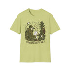 Heard It First T‑Shirt — Birdwatching & Bigfoot Nature Tee
