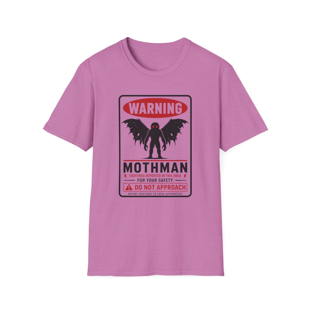 Warning: Mothman T-Shirt — Vintage Cryptid Warning Sign Tee