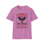Warning: Mothman T-Shirt — Vintage Cryptid Warning Sign Tee