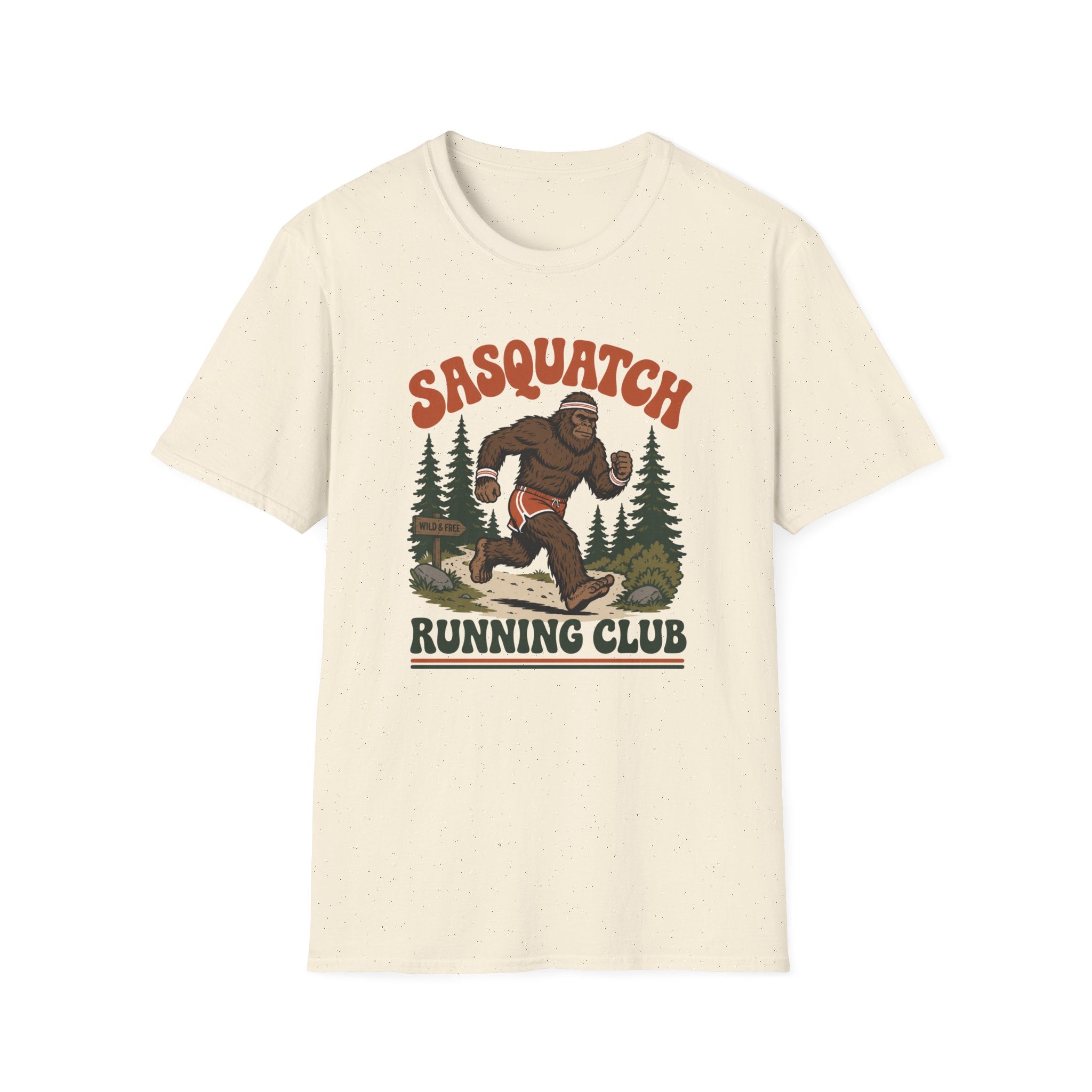 Sasquatch Running Club T‑Shirt - Retro 70s Trail Running Tee