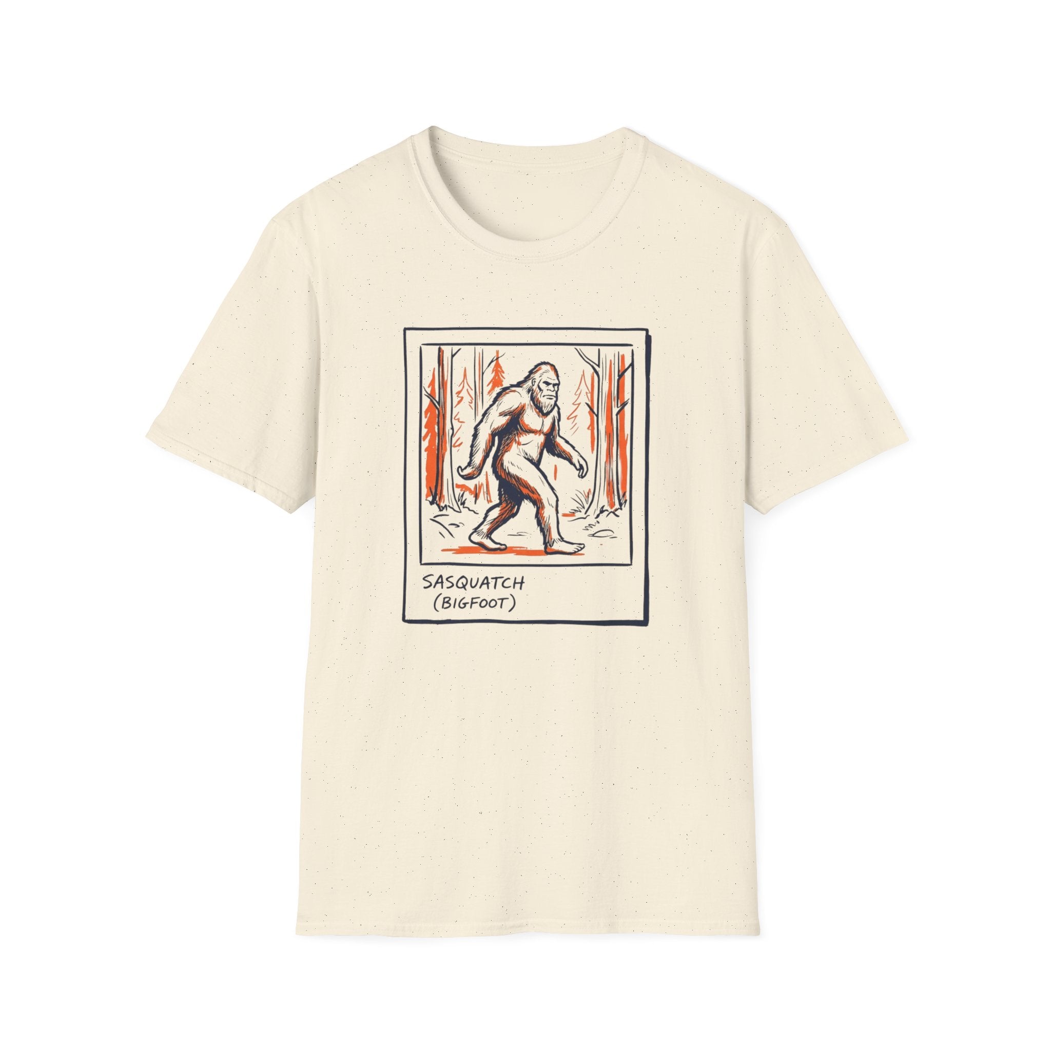 Bigfoot Polaroid T‑Shirt — Sasquatch Retro 70s Forest Graphic Tee