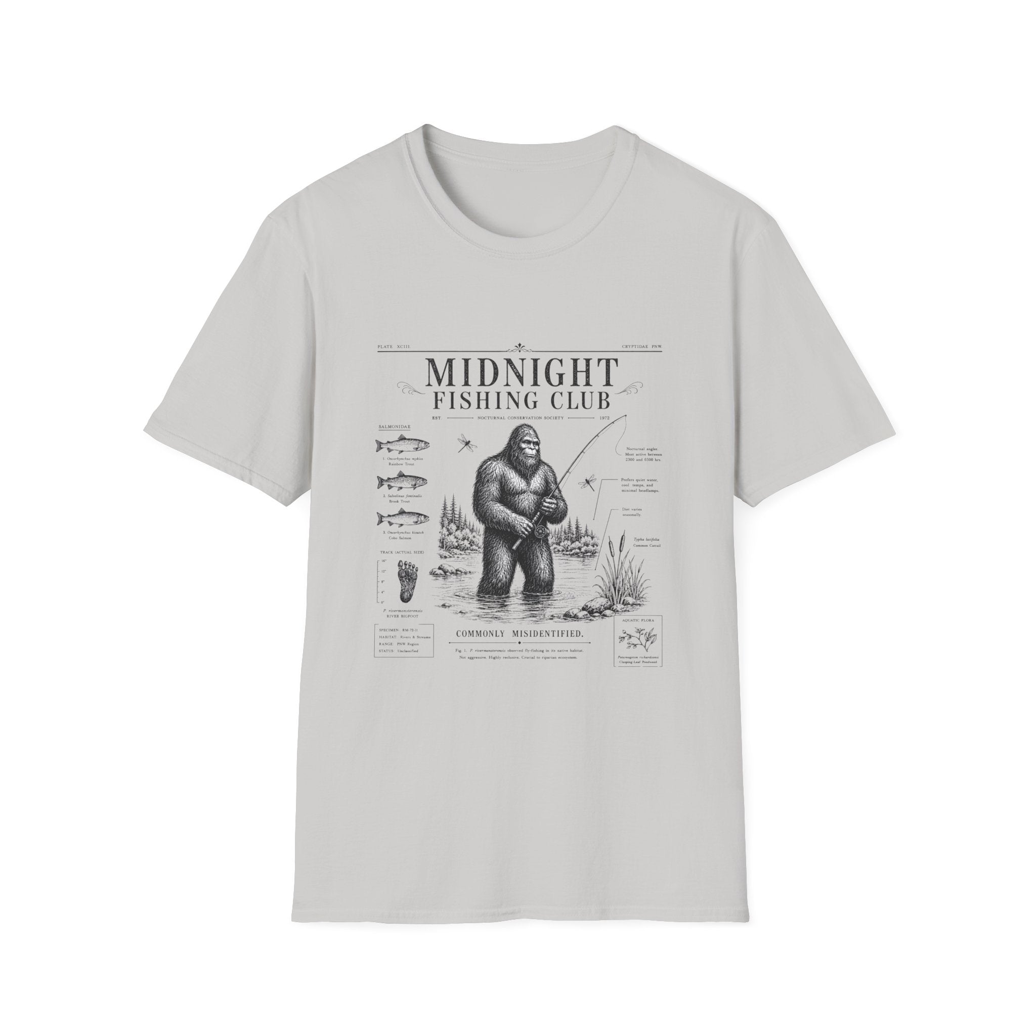 Midnight Fishing Club T-Shirt — Sasquatch Graphic Tee