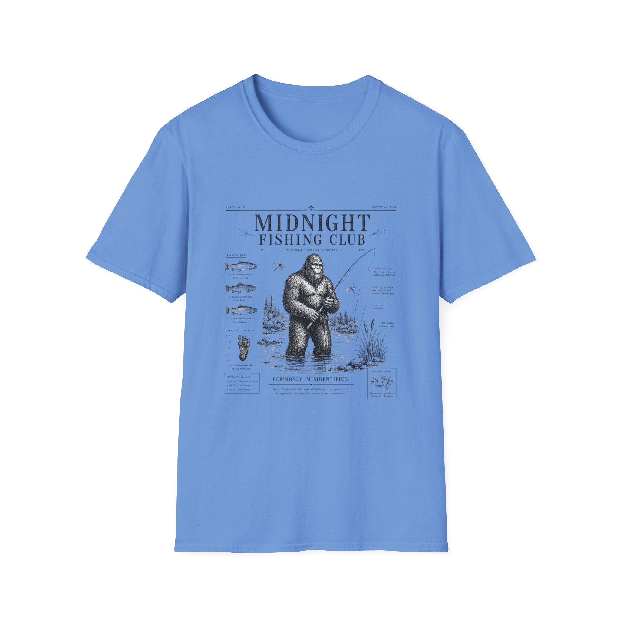 Midnight Fishing Club T-Shirt — Sasquatch Graphic Tee