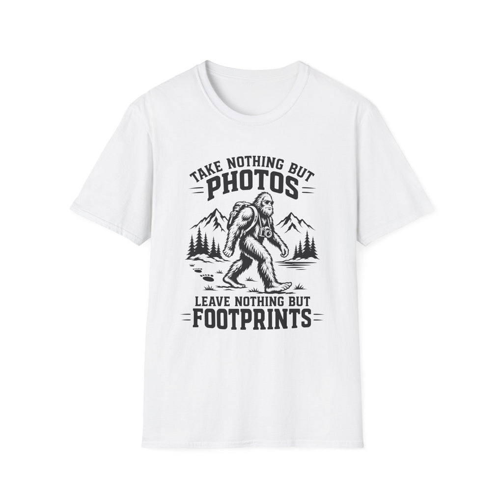 “Take Nothing But Photos, Leave Nothing But Footprints” Bigfoot Adventure Tee