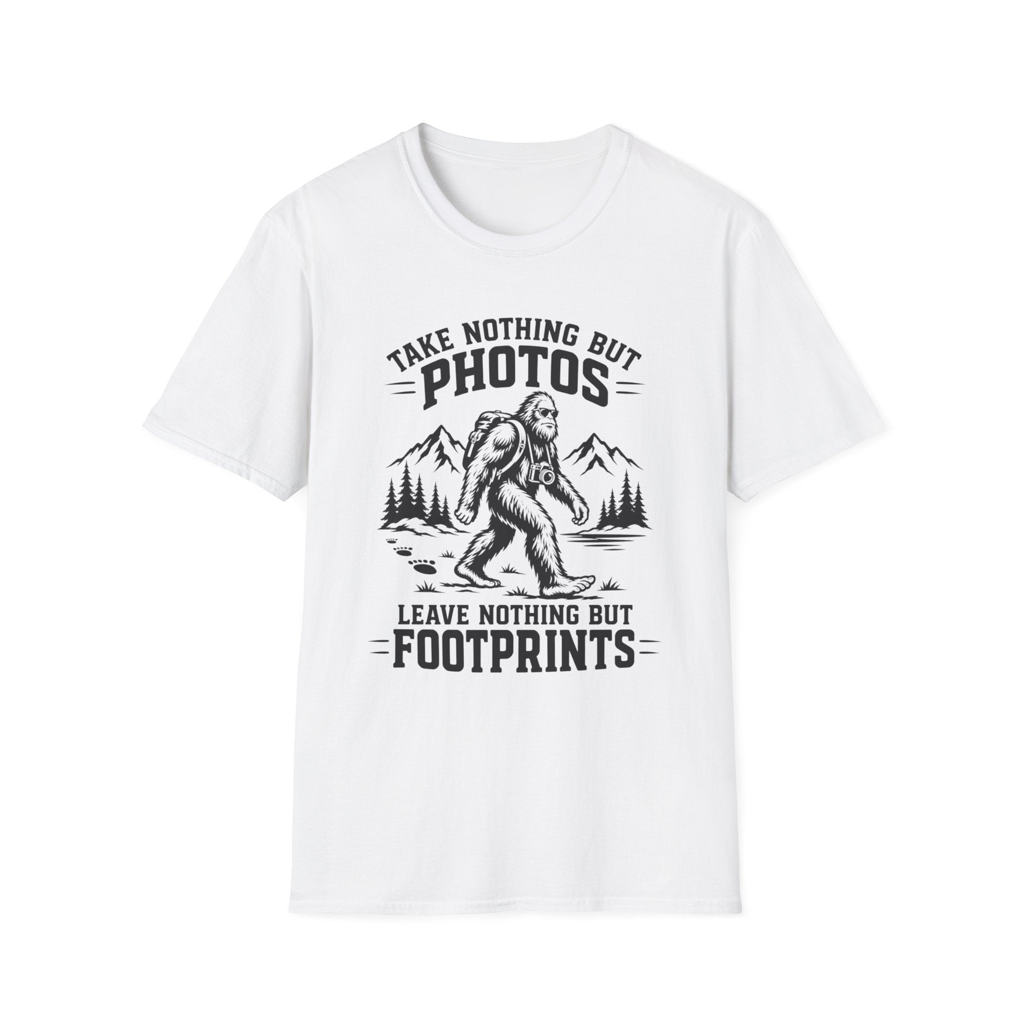 “Take Nothing But Photos, Leave Nothing But Footprints” Bigfoot Adventure Tee
