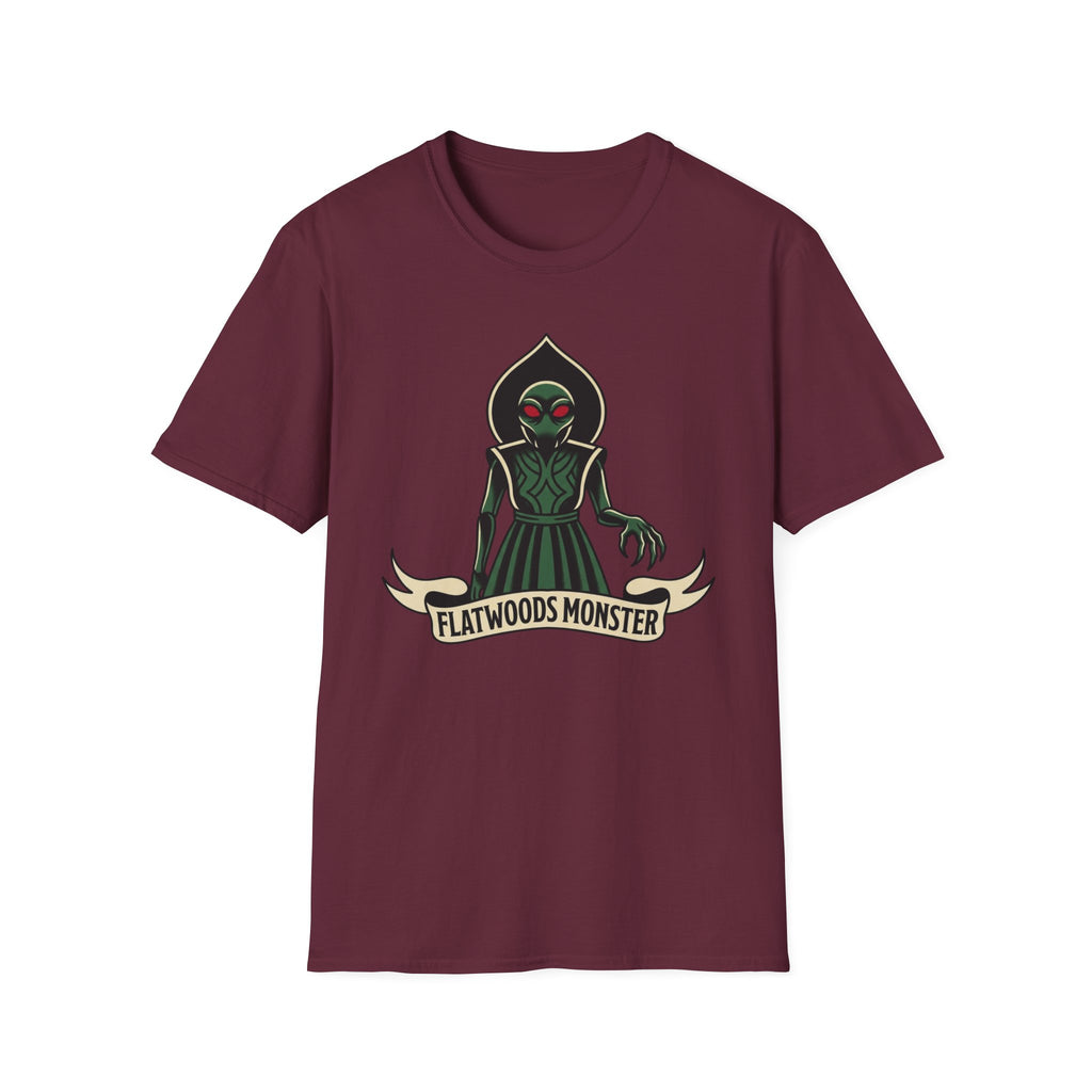 Flatwoods Monster T-Shirt — Vintage Cryptid Alien Graphic Tee American Traditional Tattoo Style