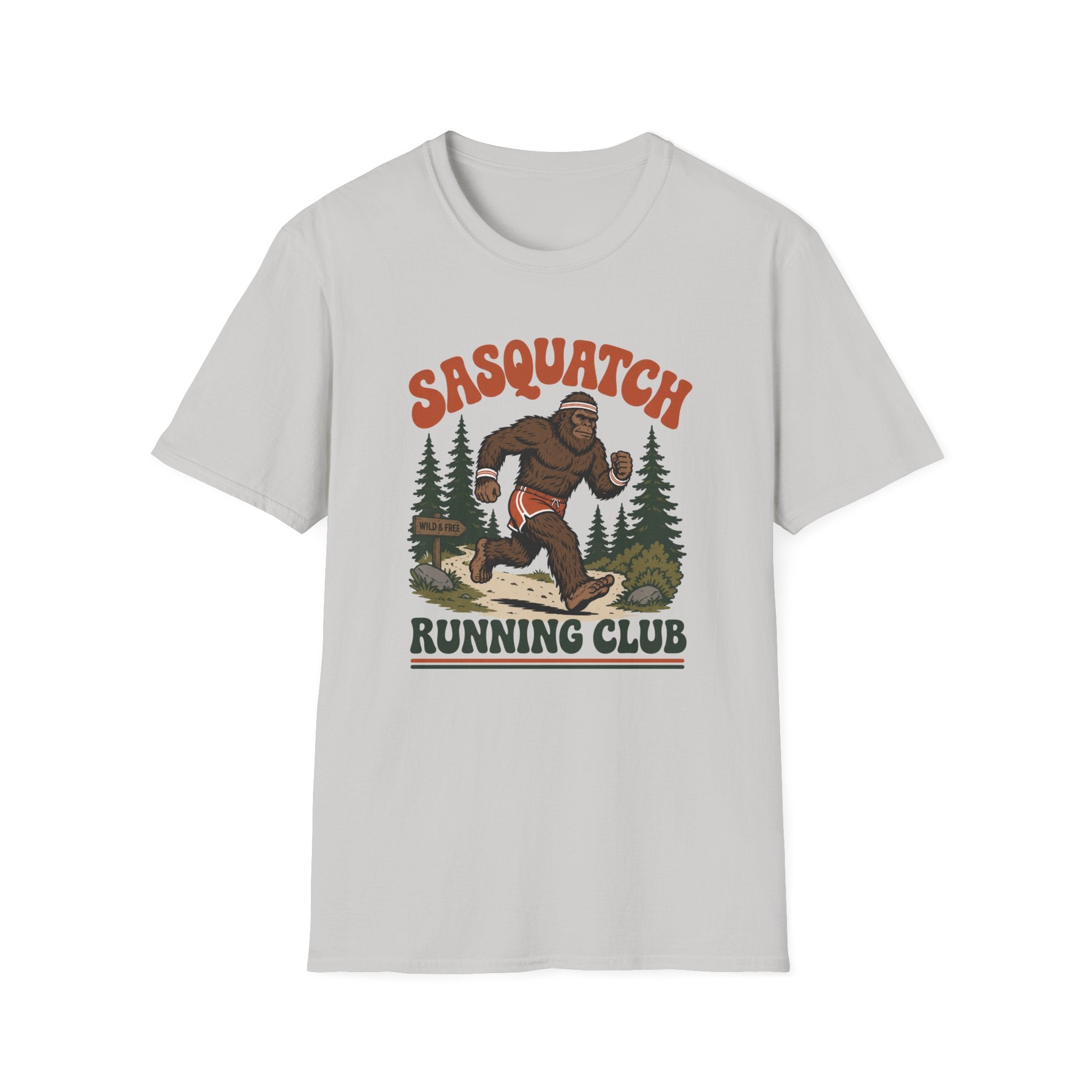 Sasquatch Running Club T‑Shirt - Retro 70s Trail Running Tee