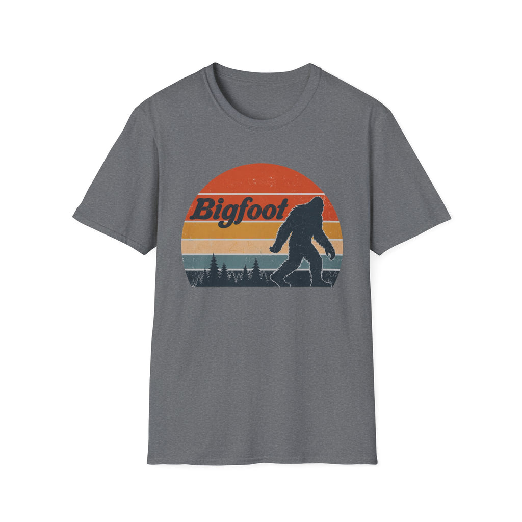 Bigfoot Retro Sunset T-Shirt - Sasquatch Vintage Graphic Tee