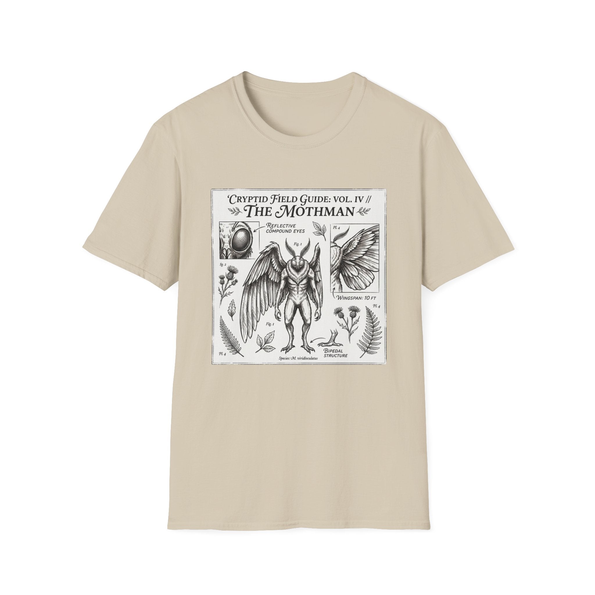 Mothman Cryptid Field Guide T-Shirt
