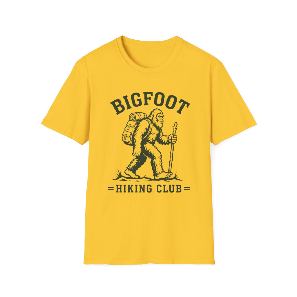 Bigfoot Hiking Club T-Shirt — Vintage Sasquatch Backpacking Tee