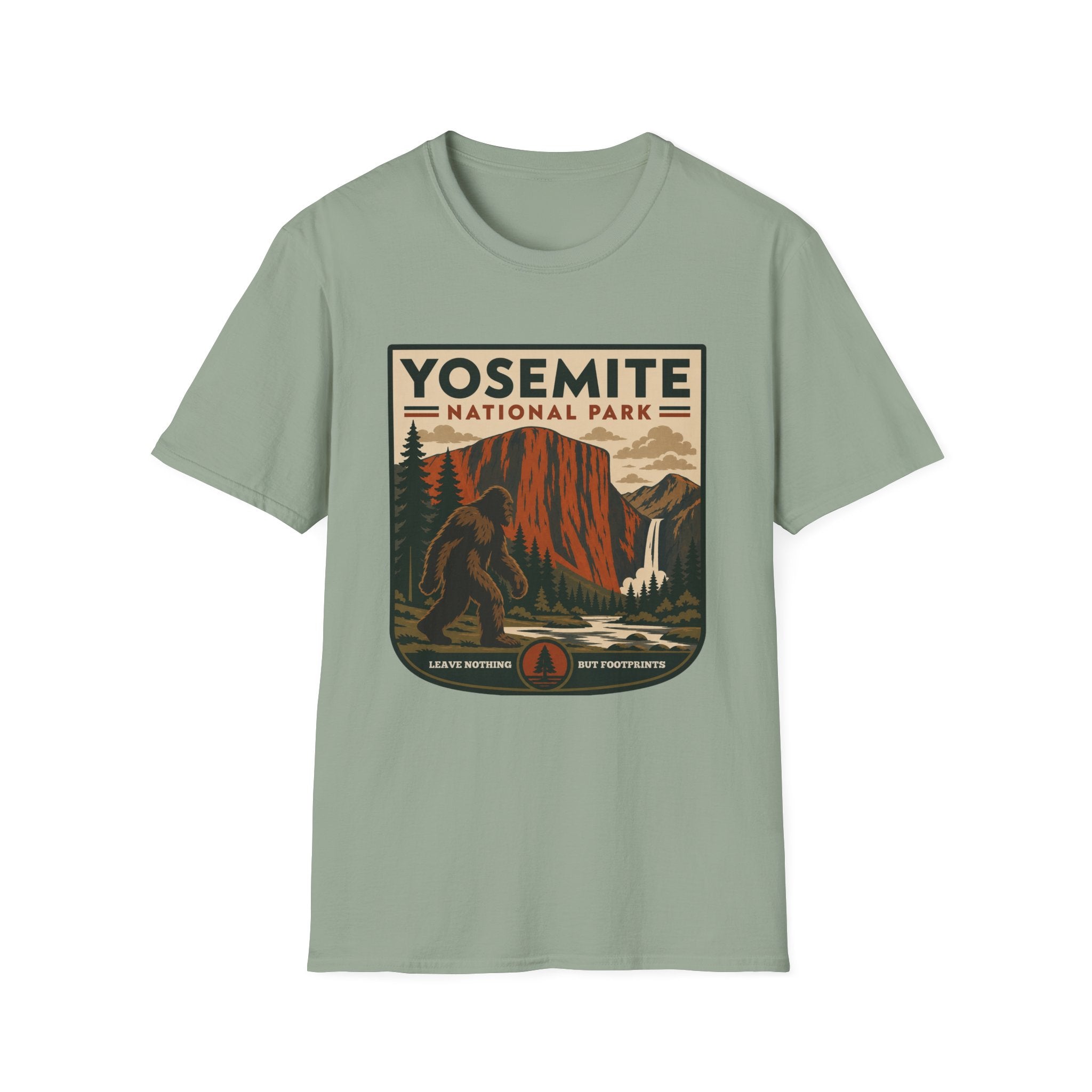 Yosemite Bigfoot National Park Graphic T-Shirt — Vintage El Capitan Nature Tee