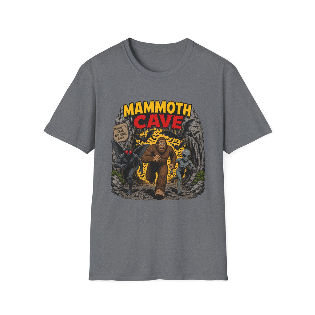 Mammoth Cave Comic Book Cryptid T-Shirt — Retro National Park Cave Adventure Tee