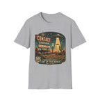 Contact Station T‑Shirt — Retro UFO Alien Abduction Vintage Sign Tee