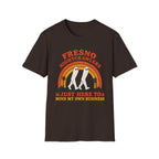 Fresno Nightcrawlers T-Shirt — Retro Cryptid Graphic Tee (“Just Here To Mind My Own Business”)