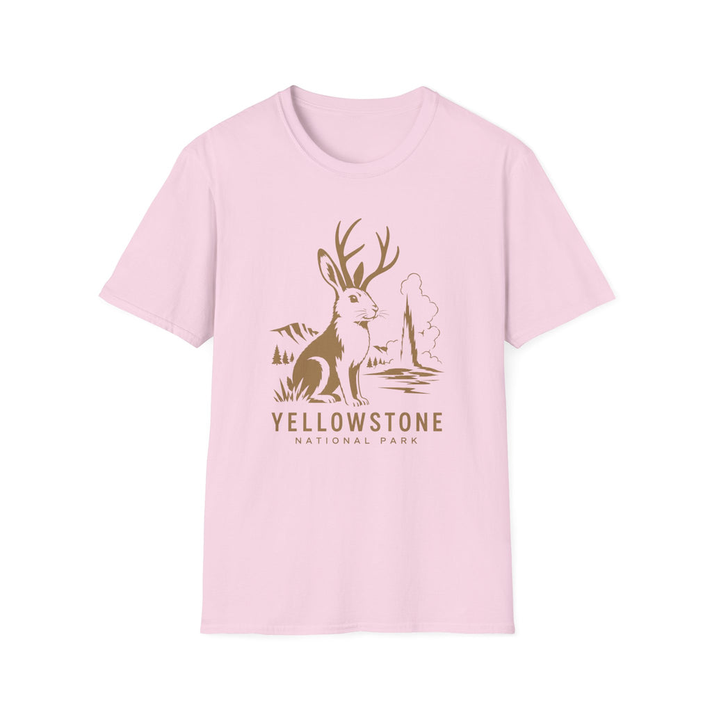 Yellowstone Jackalope T-Shirt — Rustic National Park Wildlife Tee