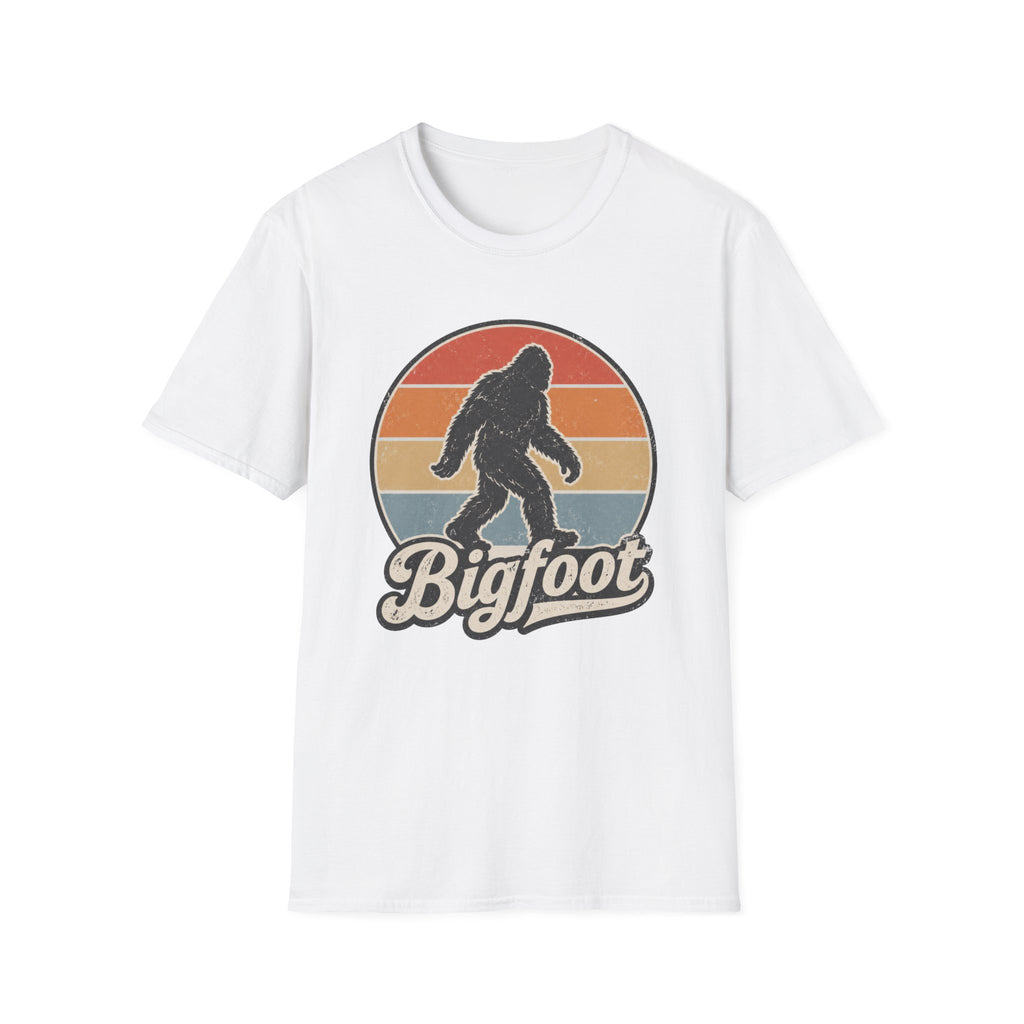 Bigfoot Retro Sunset T-Shirt — Vintage Sasquatch Graphic Tee