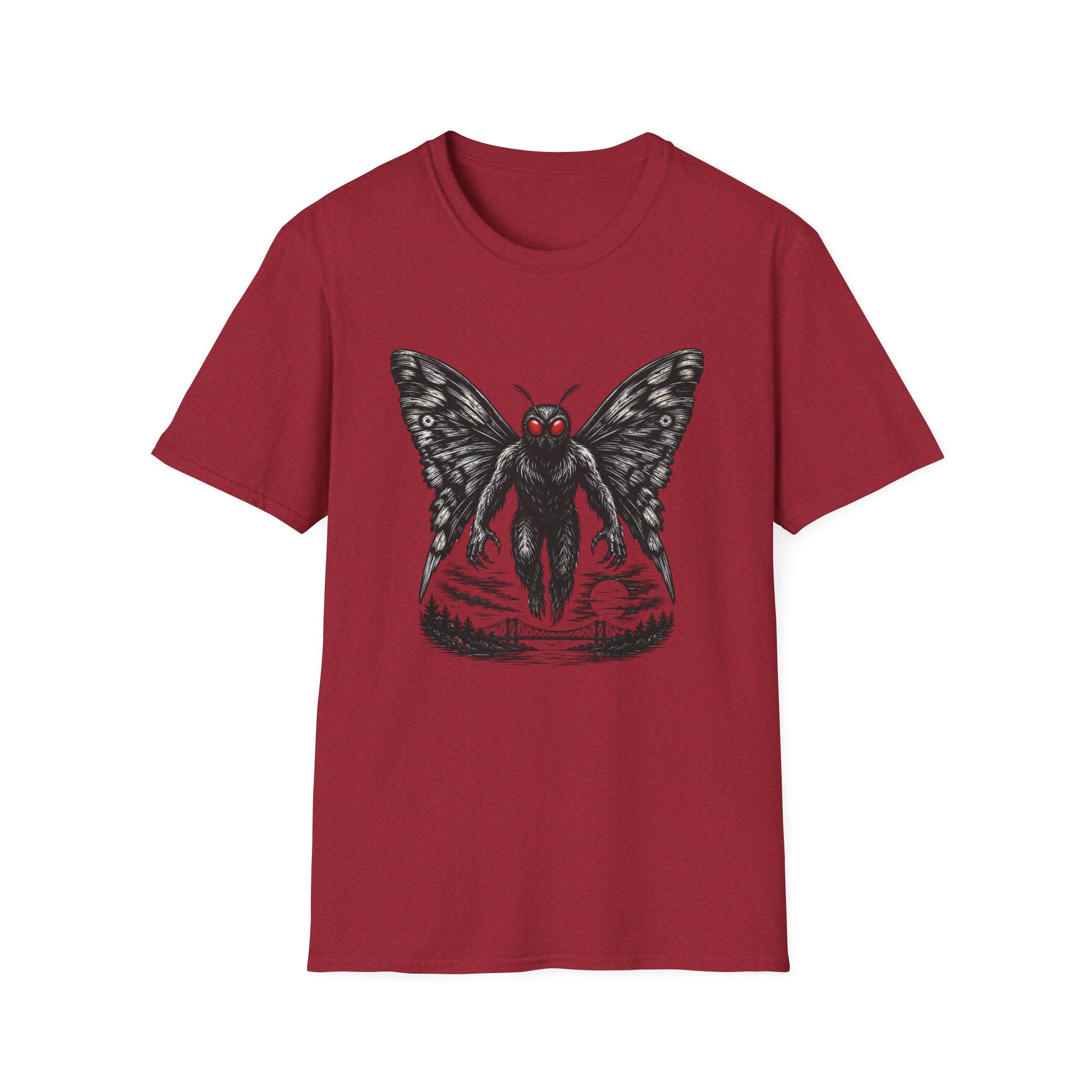 Mothman Graphic Tee — Red-Eyed Cryptid Mothman T-Shirt