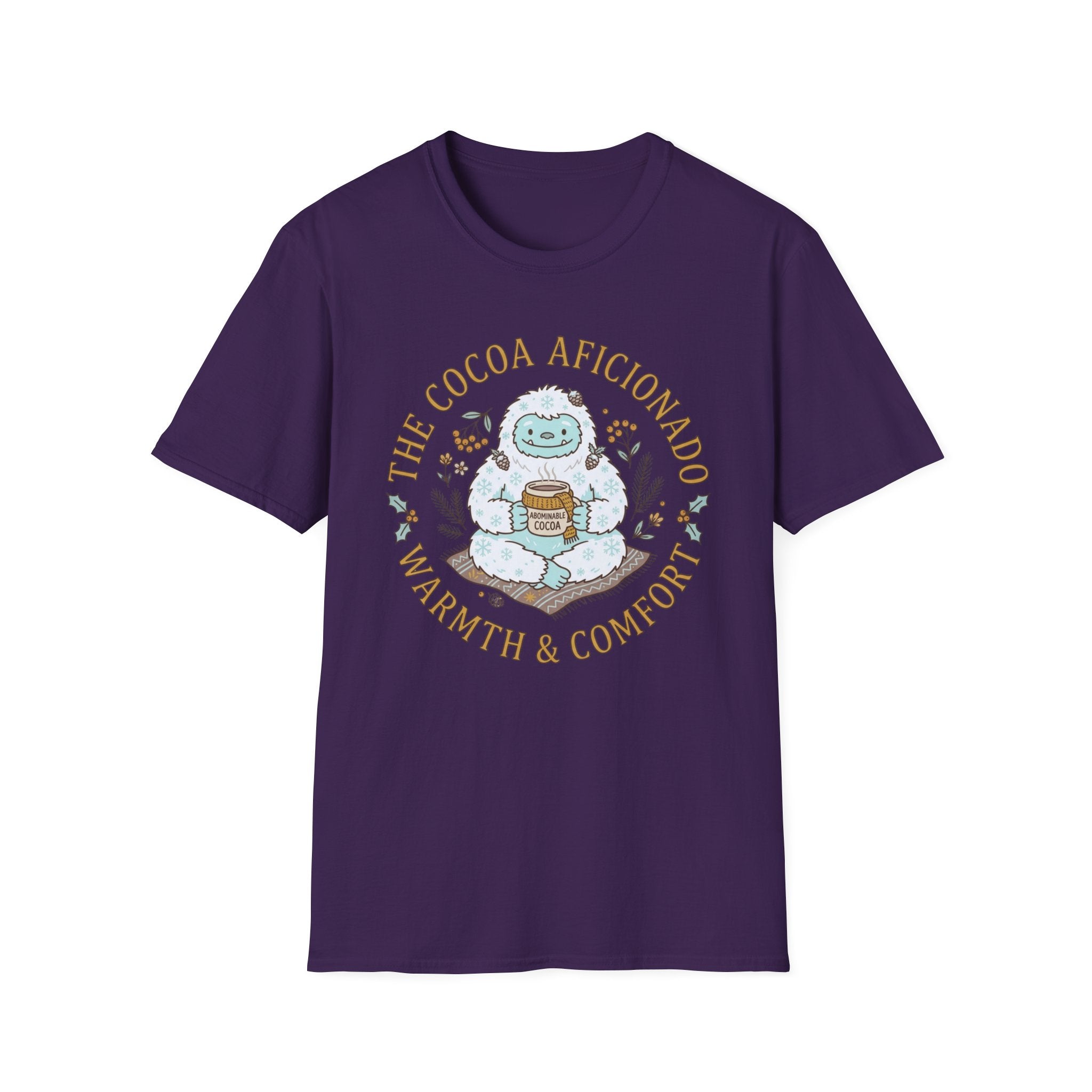 Yeti Hot Cocoa Aficionado T-Shirt — Cozy Cottagecore Winter Tee