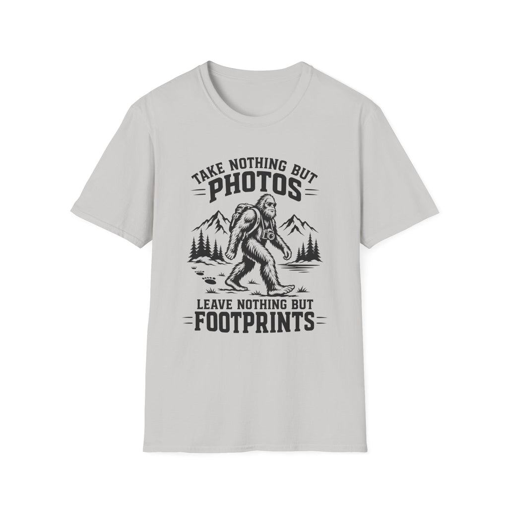 “Take Nothing But Photos, Leave Nothing But Footprints” Bigfoot Adventure Tee