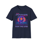 Neon Jackalope T-Shirt - Hustle "Run the Grid" Retro Vaporwave Tee