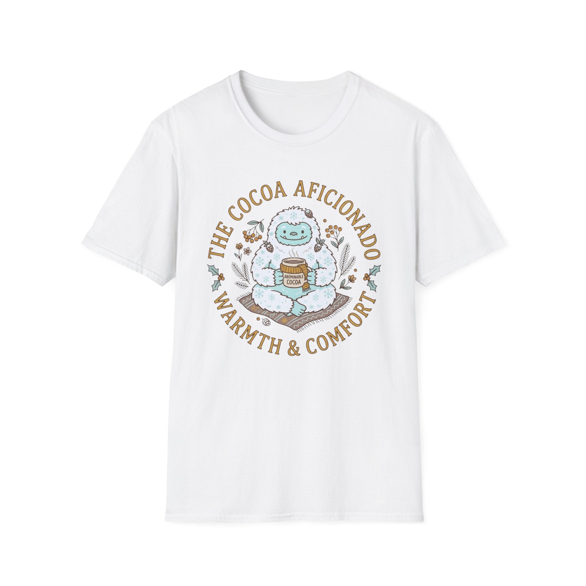 Yeti Hot Cocoa Aficionado T-Shirt — Cozy Cottagecore Winter Tee