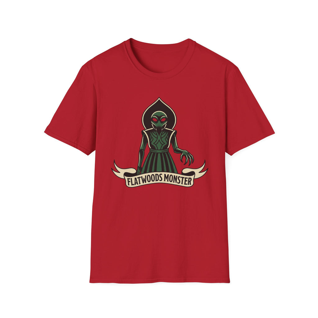 Flatwoods Monster T-Shirt — Vintage Cryptid Alien Graphic Tee American Traditional Tattoo Style