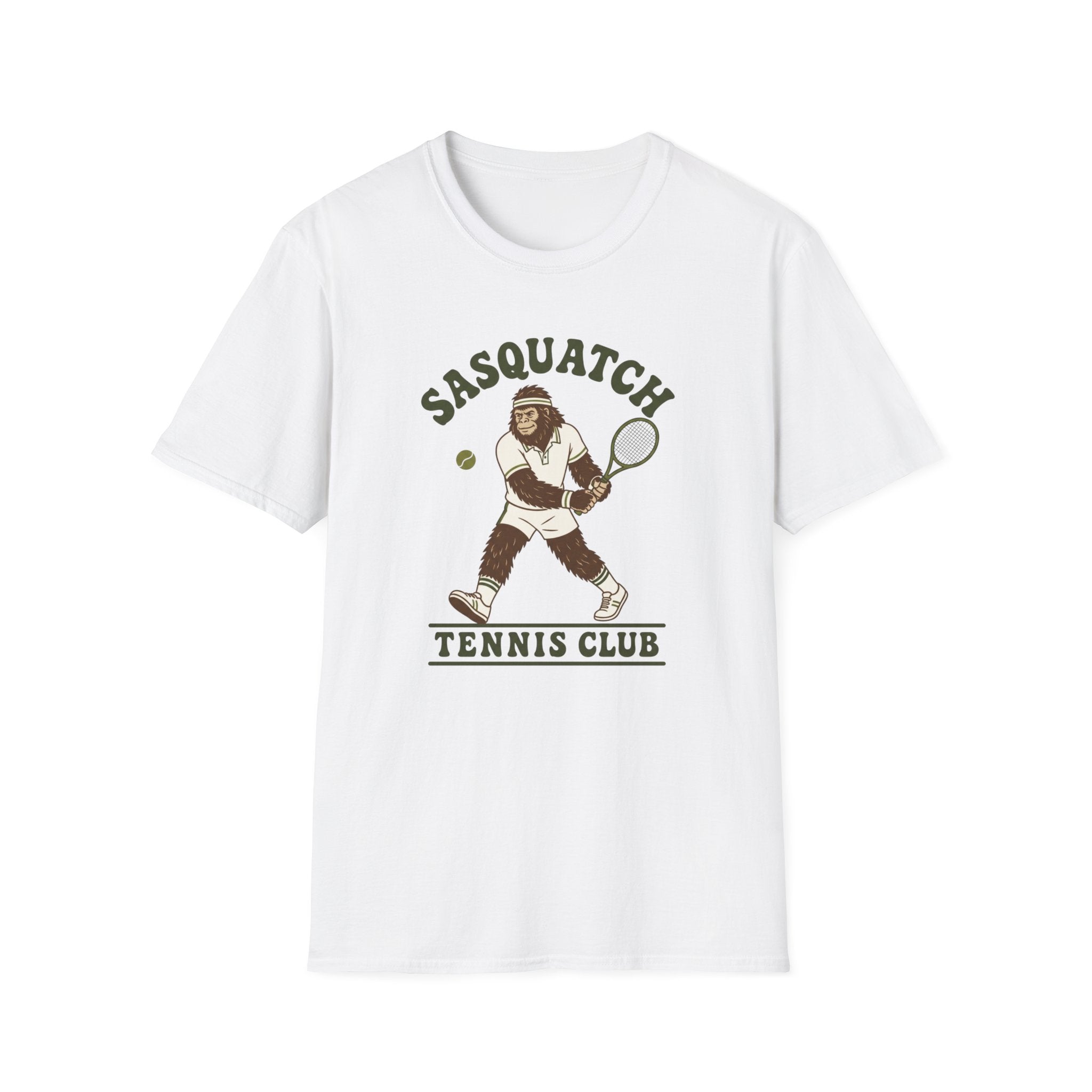 Sasquatch Tennis Club T-Shirt — Vintage Bigfoot Tennis Graphic Shirt