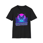 Mothman Retro Sunset T‑Shirt — Neon 80s Vaporwave Cryptid Tee