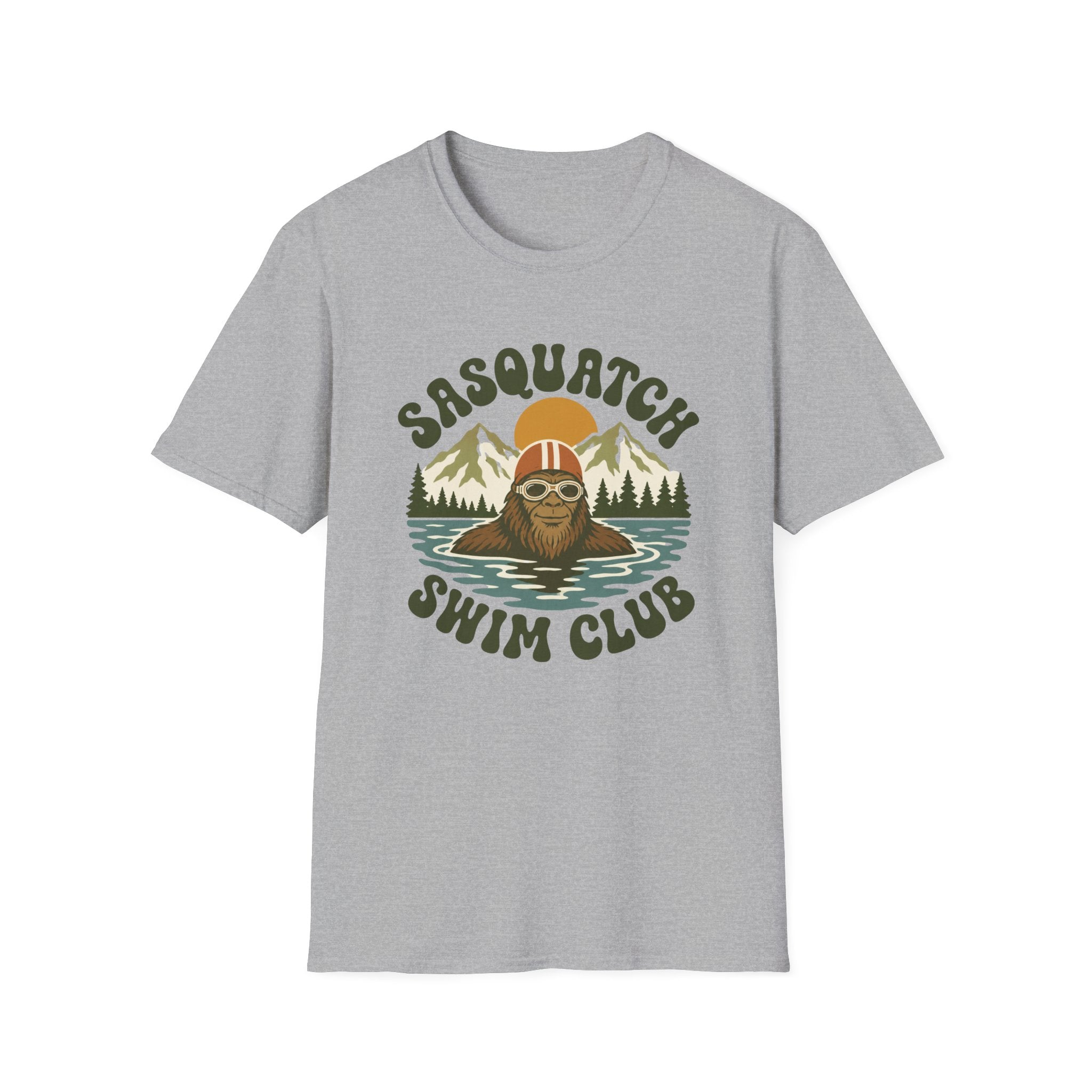 Sasquatch Swim Club T-Shirt — Vintage Retro 70s Bigfoot Graphic Tee