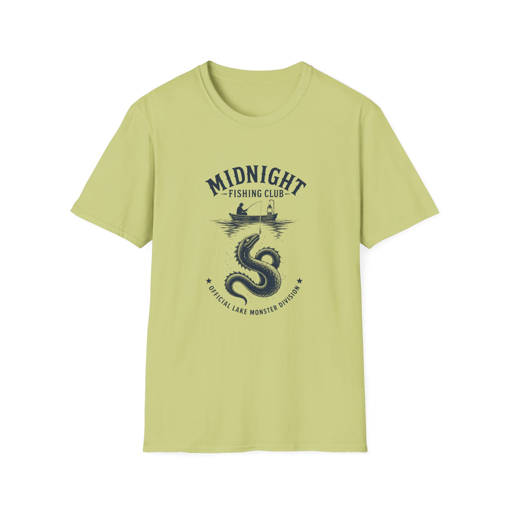 Midnight Fishing Club T-Shirt — Vintage Lake Monster Night Angler Tee