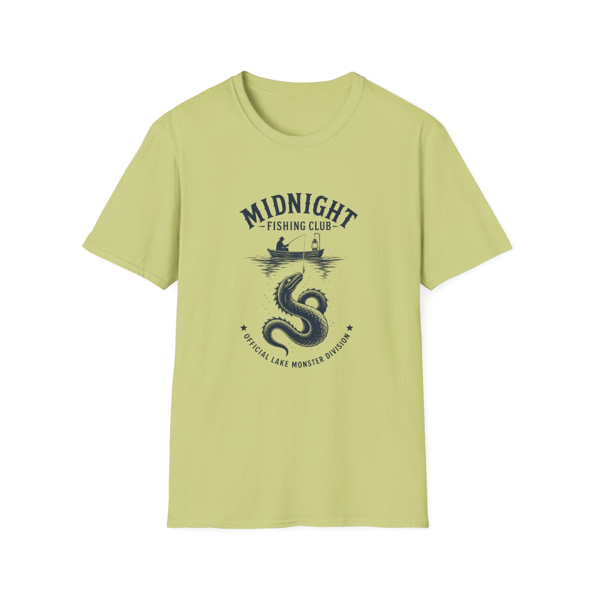 Midnight Fishing Club T-Shirt — Vintage Lake Monster Night Angler Tee