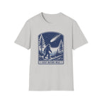 Bigfoot Stargazing T‑Shirt — Keep Nature Wild Forest Comet Design