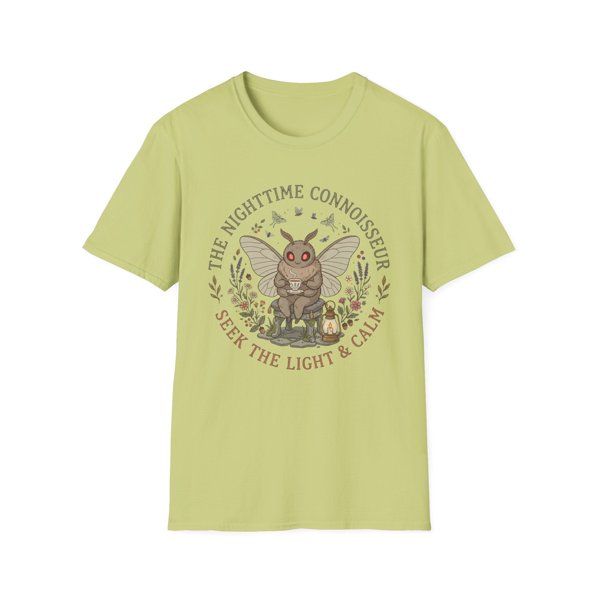 Mothman Cozy Cottagecore Graphic Tee - The Nighttime Connoisseur T-Shirt