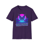 Mothman Retro Sunset T‑Shirt — Neon 80s Vaporwave Cryptid Tee