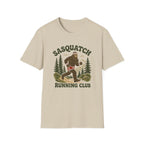 Sasquatch Running Club T-Shirt — Retro 70s Bigfoot Forest Graphic Tee