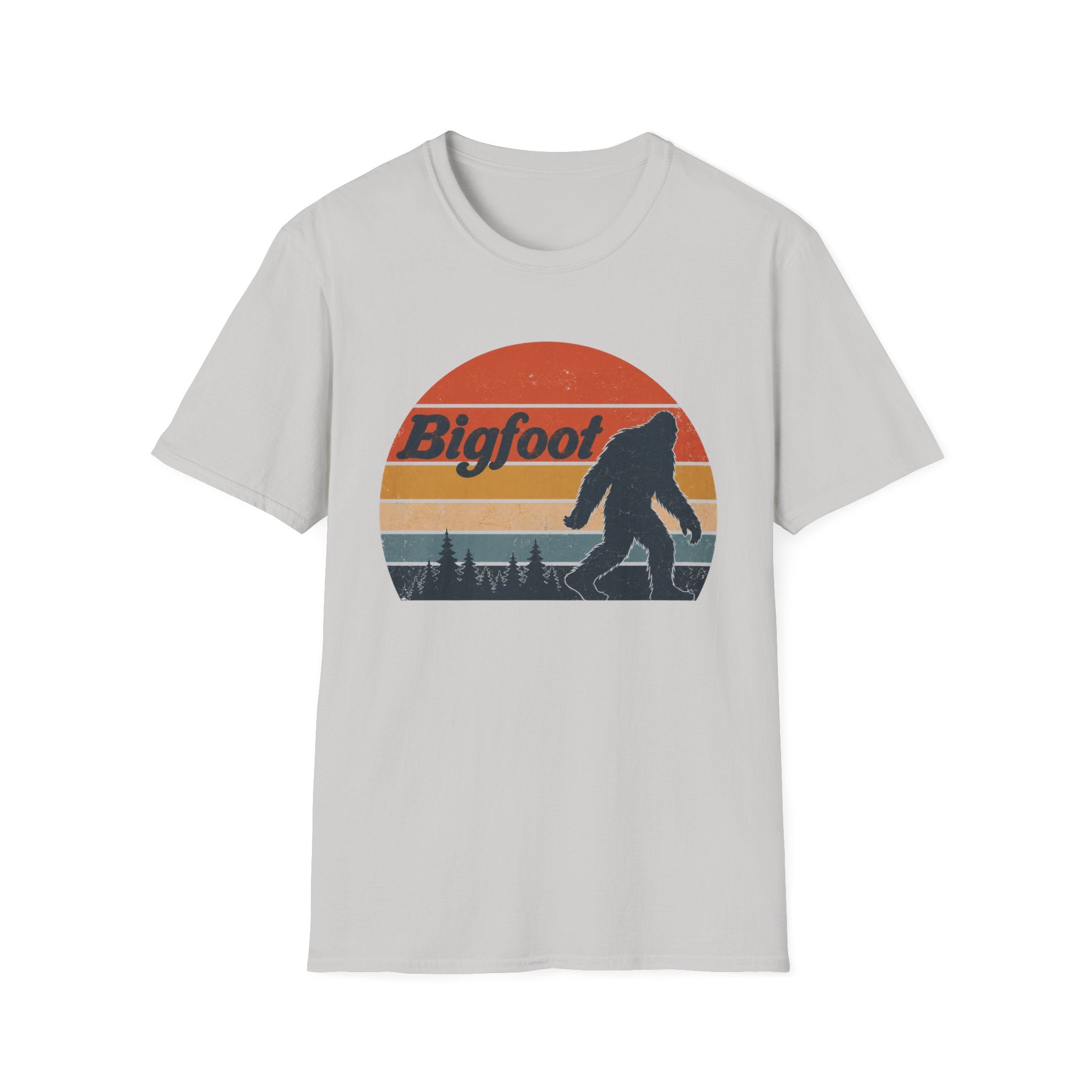 Bigfoot Retro Sunset T-Shirt - Sasquatch Vintage Graphic Tee