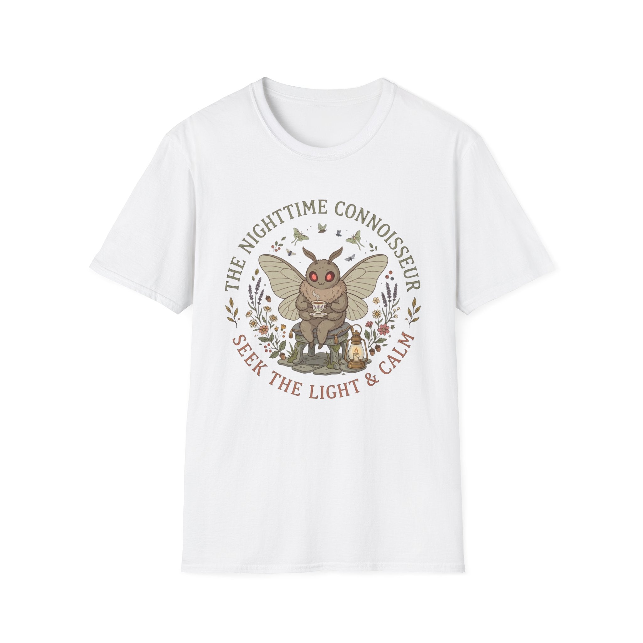 Mothman Cozy Cottagecore Graphic Tee - The Nighttime Connoisseur T-Shirt