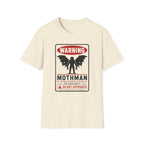 Warning: Mothman T-Shirt — Vintage Cryptid Warning Sign Tee