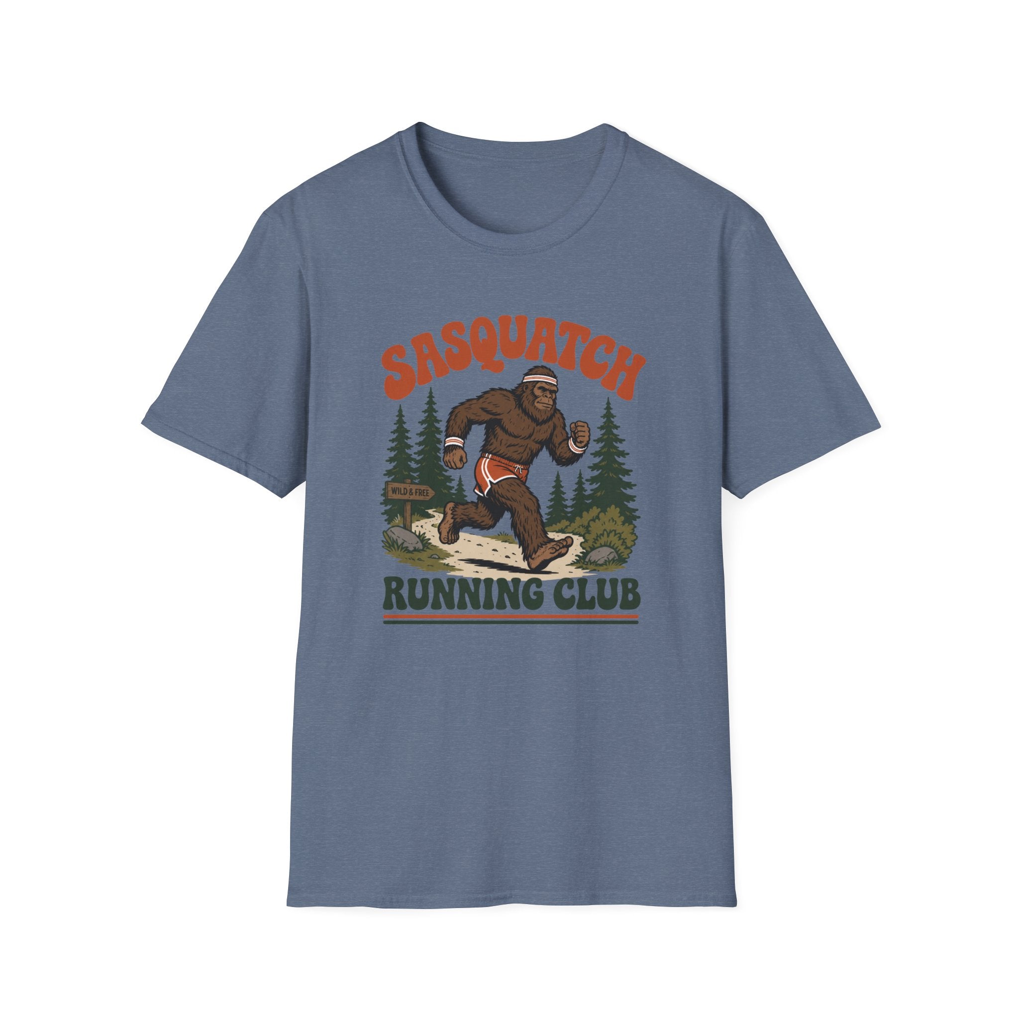 Sasquatch Running Club T‑Shirt - Retro 70s Trail Running Tee