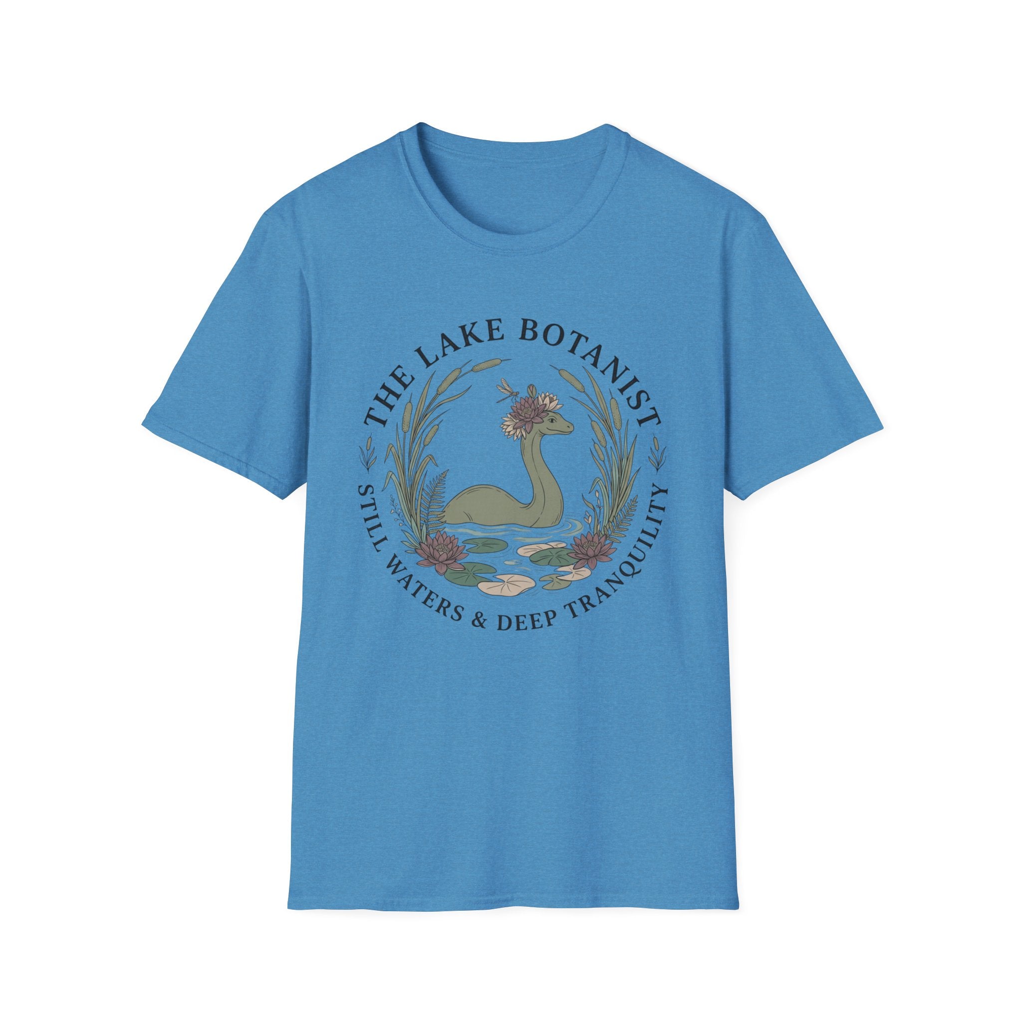 Cozy Cottagecore Nessie T-Shirt — 'The Lake Botanist' Nature Graphic Tee