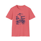 Protect The Unknown Minimalist UFO T-Shirt — Alien Desert Mystery Graphic Tee