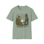 Heard It First T‑Shirt — Birdwatching & Bigfoot Nature Tee