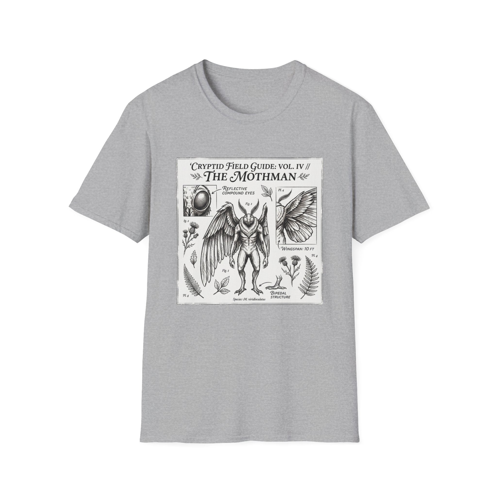 Mothman Cryptid Field Guide T-Shirt